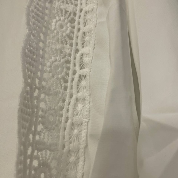Beautiful White Lace Trim Cardigan - Picture 4 of 5